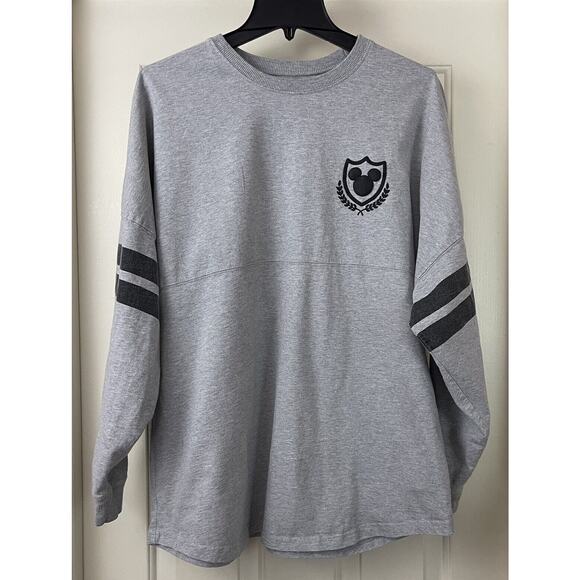 Disney Spirit Jersey Adult Large L Gray Pullover Mickey Mouse Long Sleeve - Picture 3 of 8